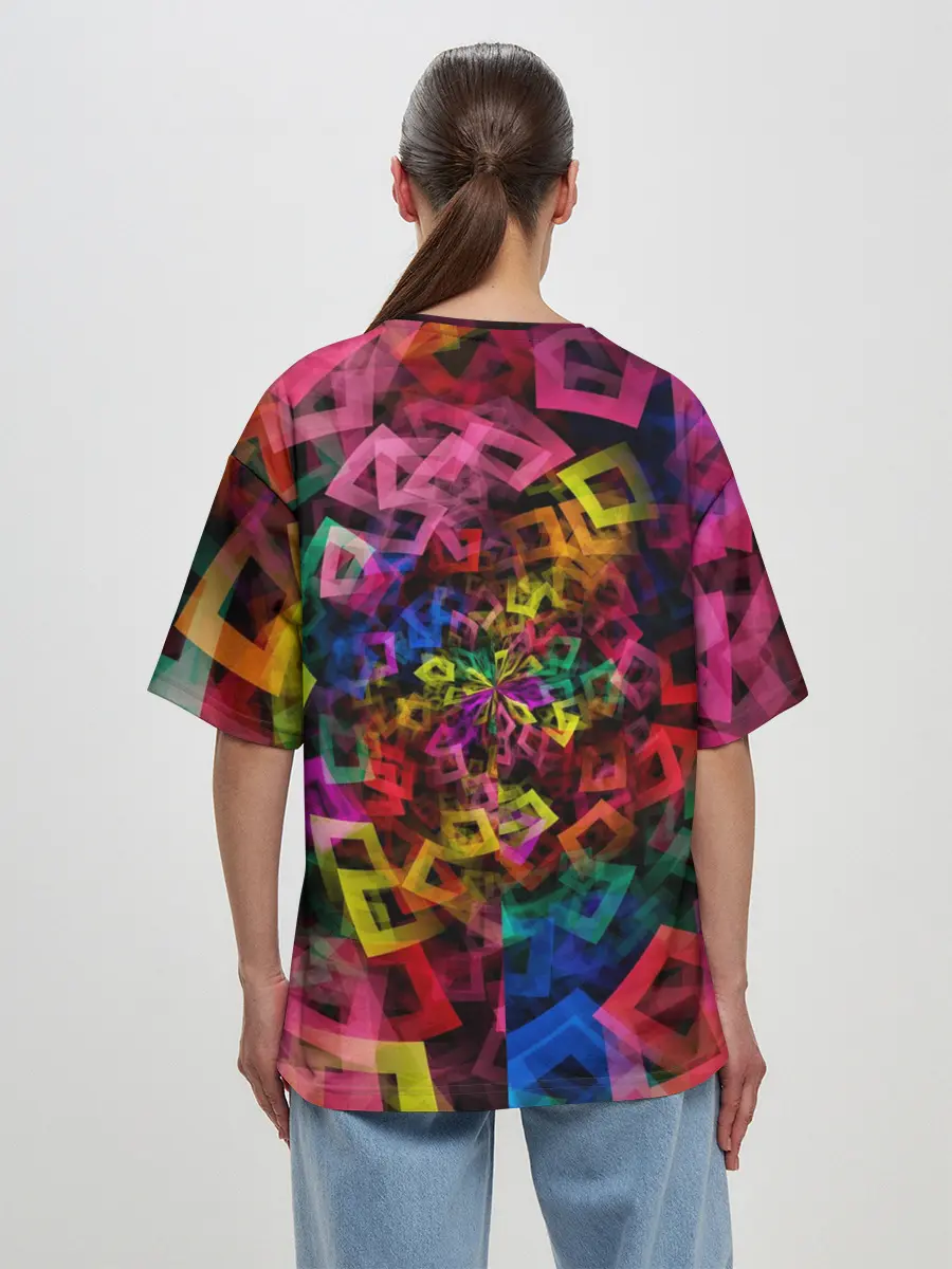 Женская футболка оверсайз / Калейдоскоп