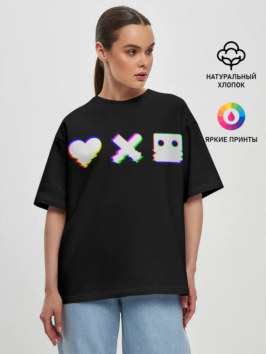 Женская футболка оверсайз / Love Death and Robots