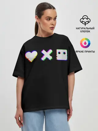 Женская футболка оверсайз / Love Death and Robots