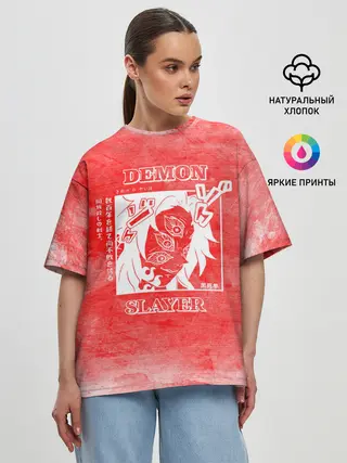 Женская футболка оверсайз / Кокушибо | Клинок, рассекающий демонов