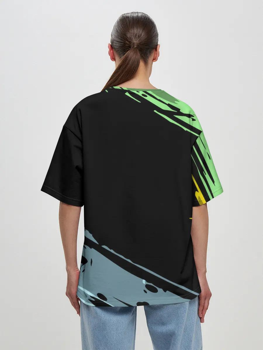 Женская футболка оверсайз / Танджиро Незуко Зеницу и Иноске