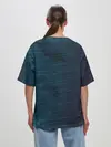 Женская футболка оверсайз / Texture. Blue Ripples