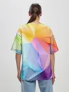 Женская футболка оверсайз / Радужная геометрия