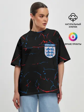 Женская футболка оверсайз / Сборная Англии.