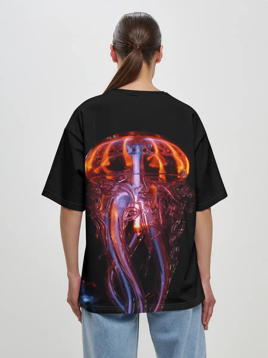 Женская футболка оверсайз / Медуза | Jellyfish