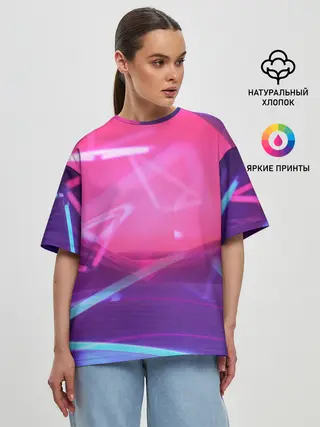 Женская футболка оверсайз / IN DA CLUB!