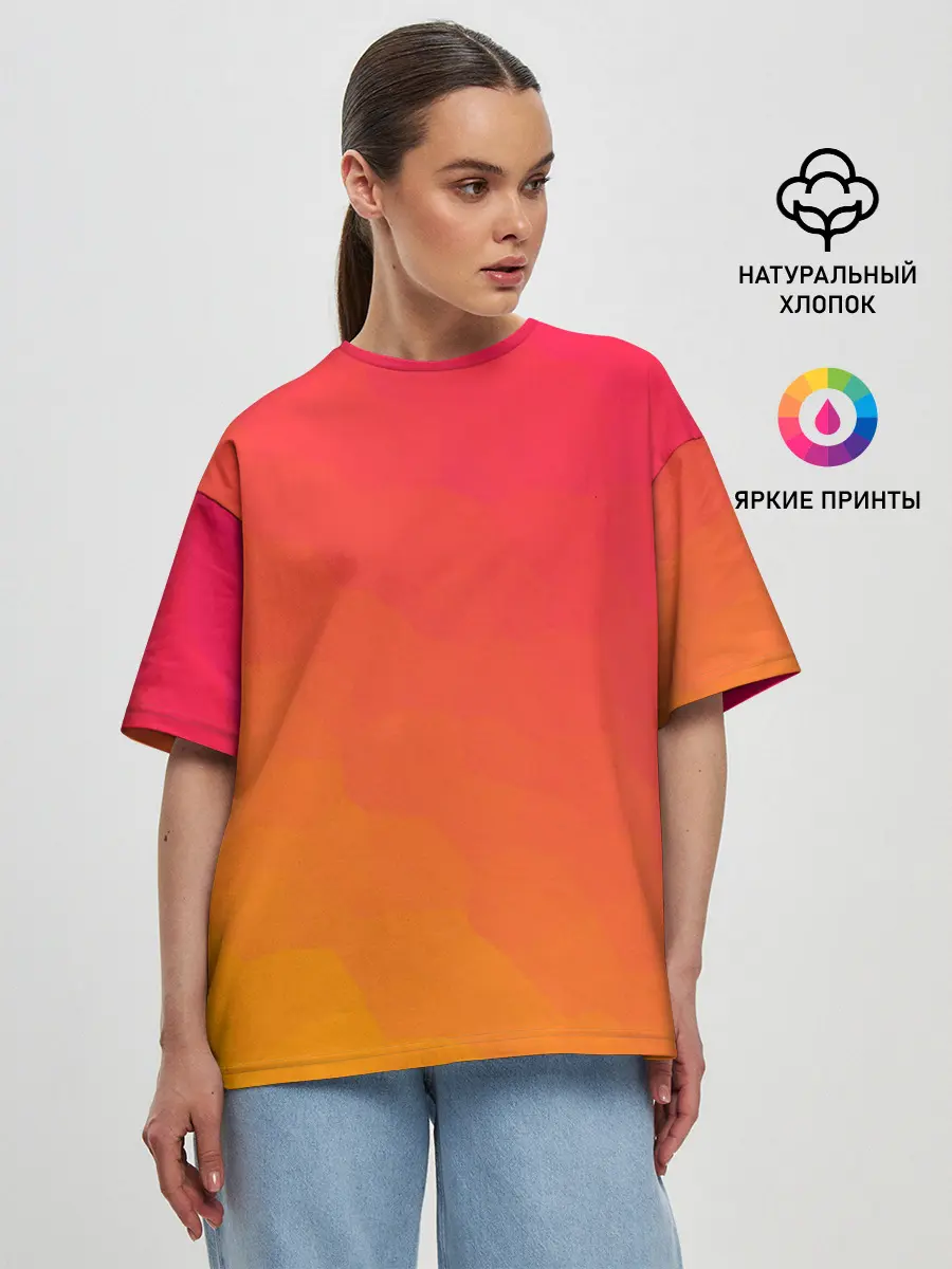 Женская футболка оверсайз / Градиент