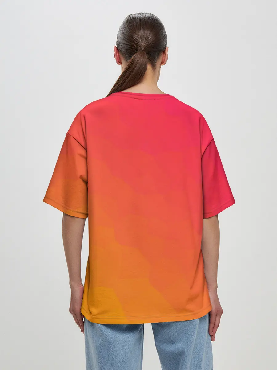 Женская футболка оверсайз / Градиент