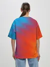 Женская футболка оверсайз / ГРАДИЕНТ АБСТРАКЦИЯ / GRADIENT
