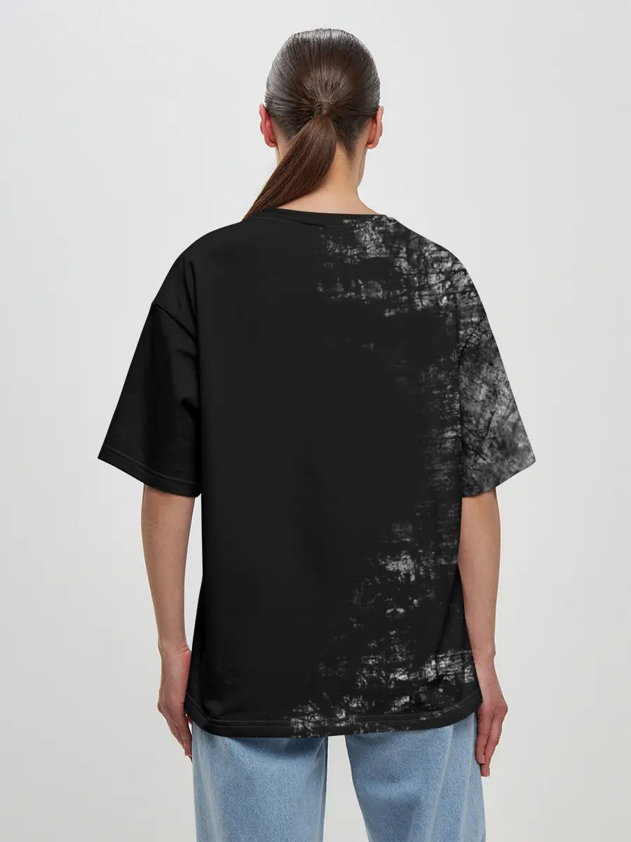 Женская футболка оверсайз / Чёрный Аста | Чёрный Клевер