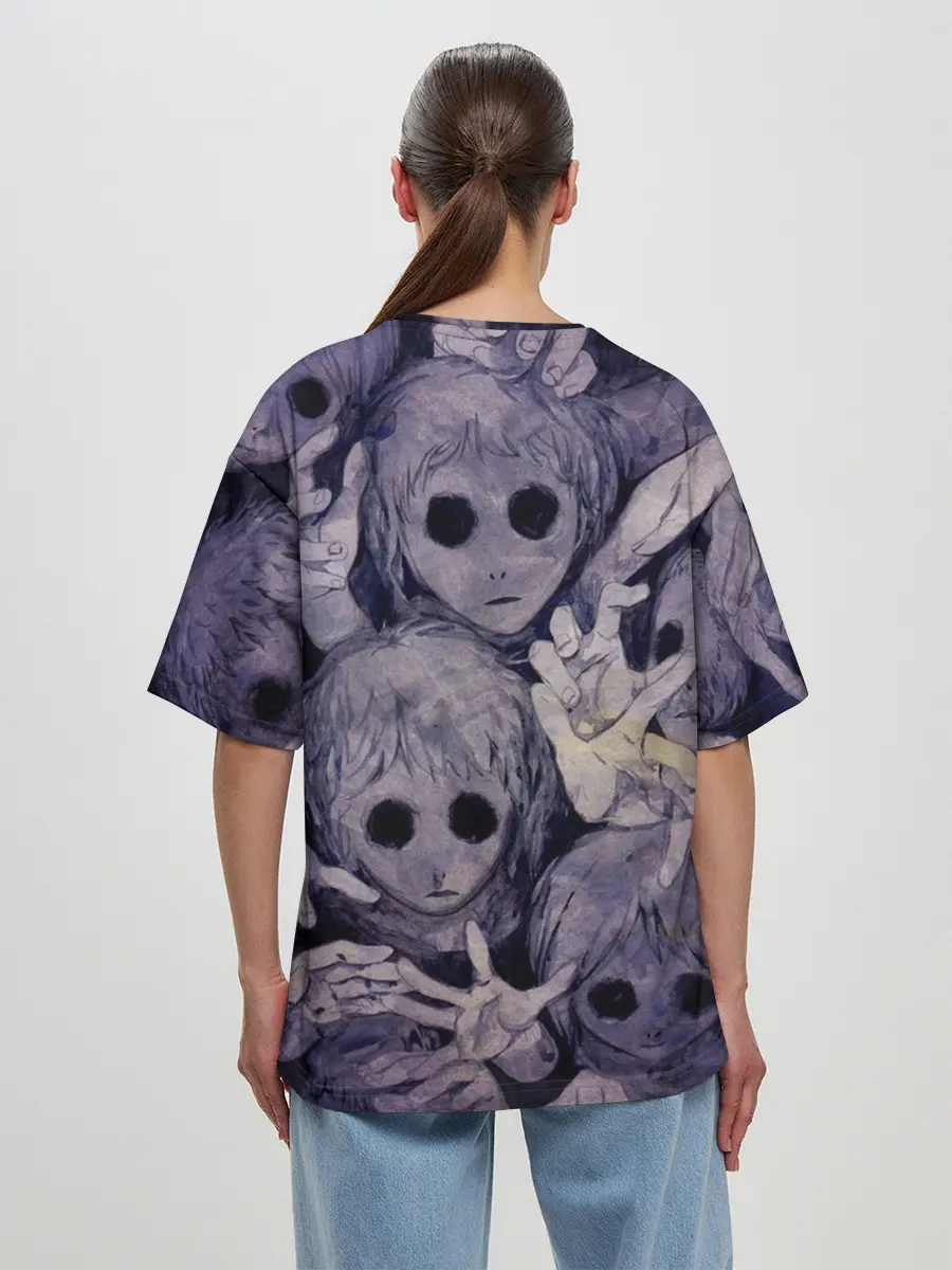 Женская футболка оверсайз / Бедные души