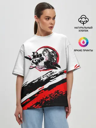 Женская футболка оверсайз / Незуко Камадо | Клинок, рассекающий демонов