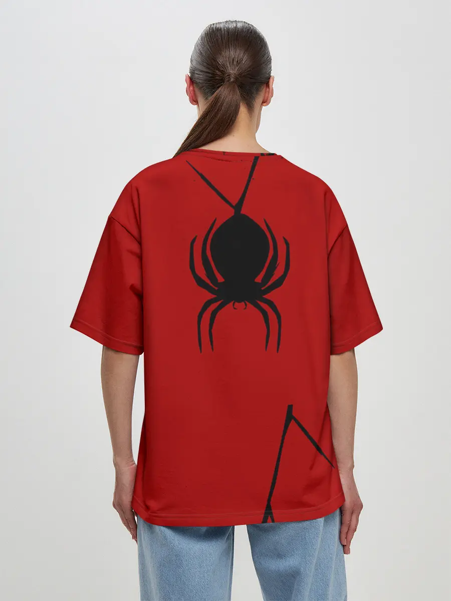 Женская футболка оверсайз / Паук 3D