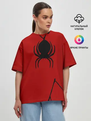 Женская футболка оверсайз / Паук 3D