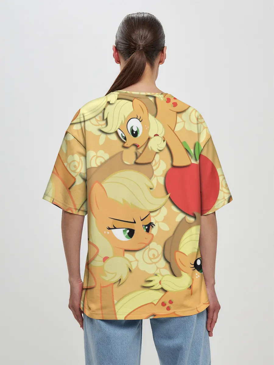 Женская футболка оверсайз / Applejack pattern