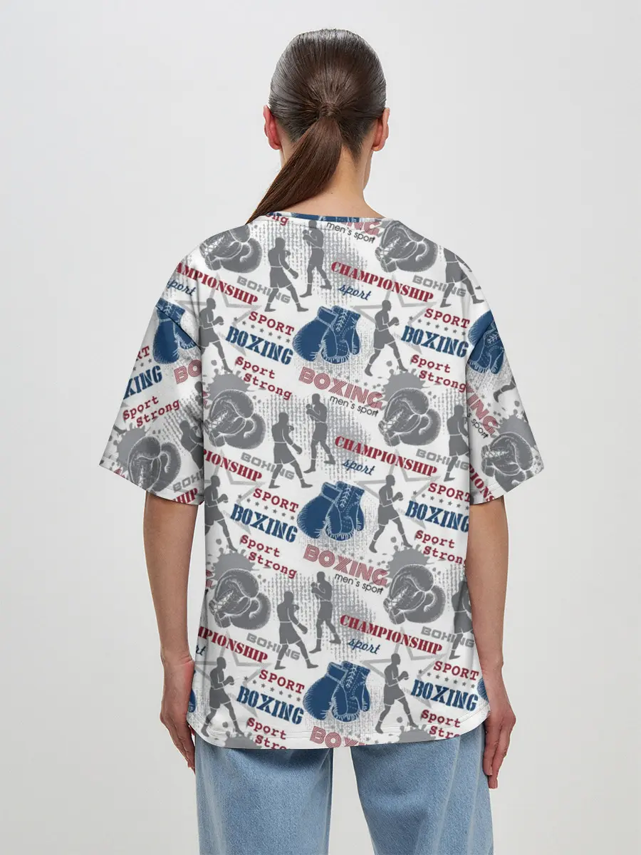 Женская футболка оверсайз / Бокс