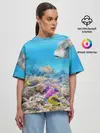 Женская футболка оверсайз / Морской мир