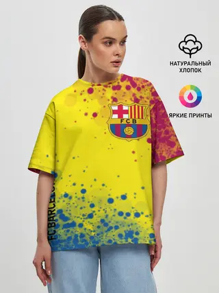 Женская футболка оверсайз / Barcelona
