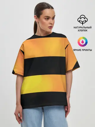 Женская футболка оверсайз / Георгиевская лента