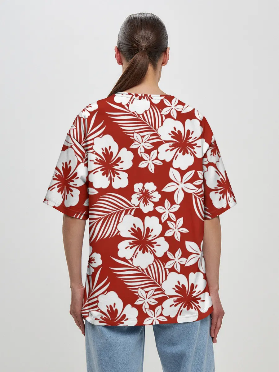 Женская футболка оверсайз / ALOHA HAWAII | АЛОХА ГАВАЙИ