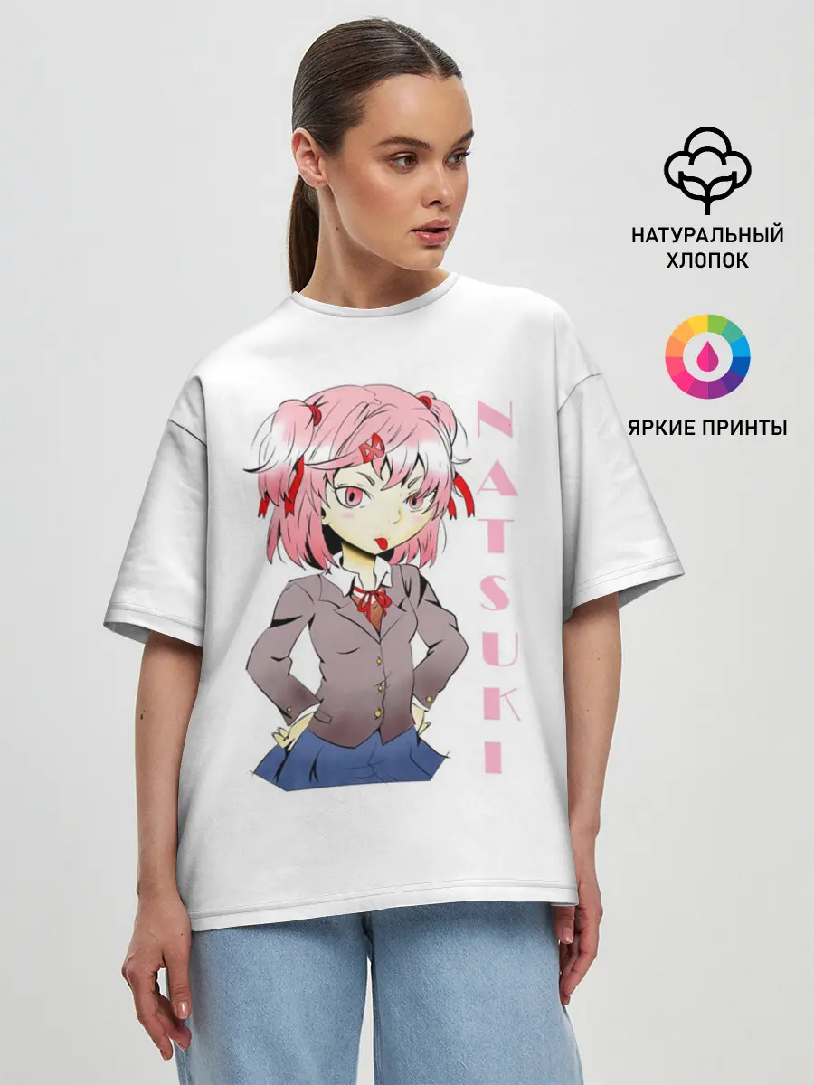 Женская футболка оверсайз / Doki Doki NATSUKI
