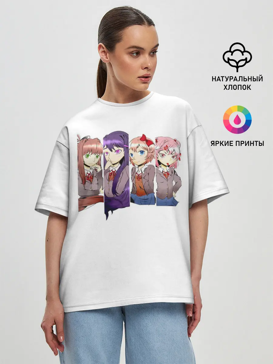 Женская футболка оверсайз / Doki Doki Literature Club