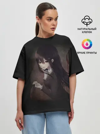 Женская футболка оверсайз / Doki Doki Literature Club