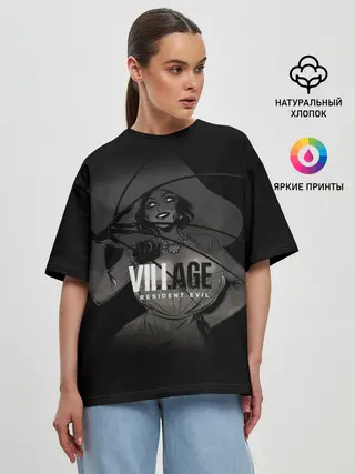 Женская футболка оверсайз / Resident Evil Леди Димитреску