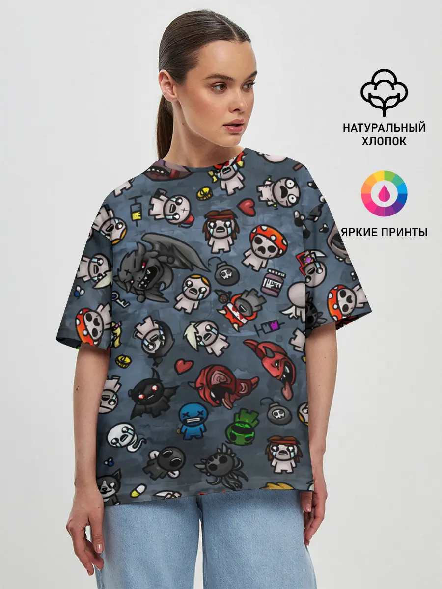 Женская футболка оверсайз / Узор Исаака