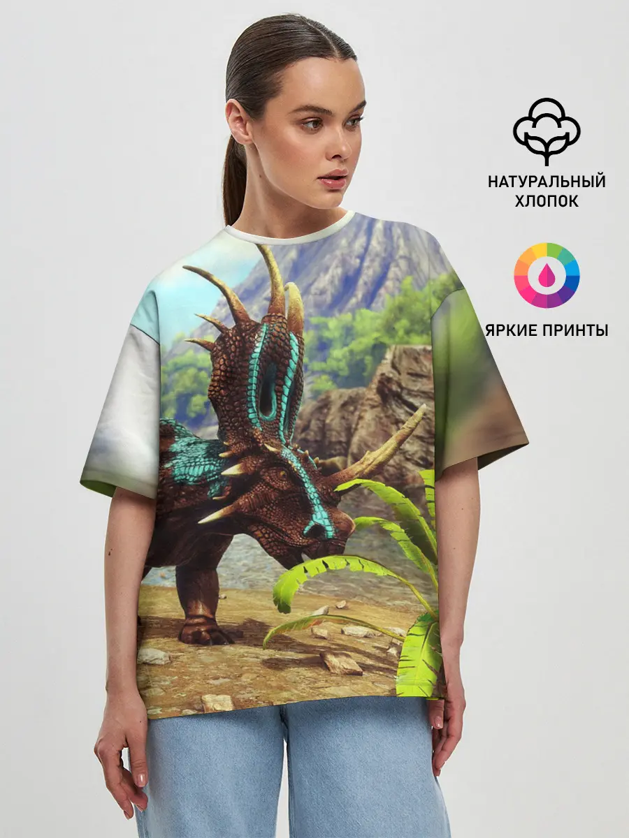 Женская футболка оверсайз / Ark Survival | АРК СУРВИВАЛ