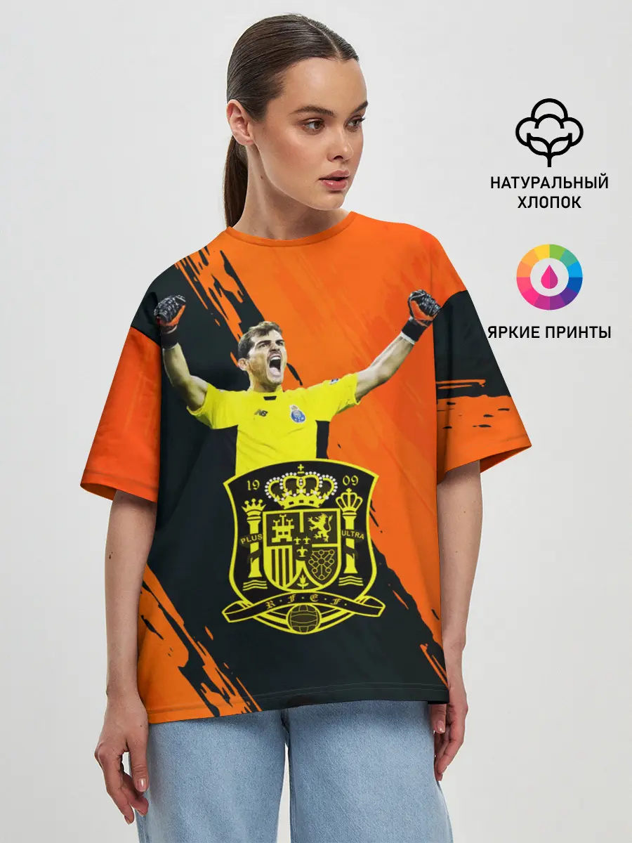 Женская футболка оверсайз / Икер Касильяс/Iker Casillas