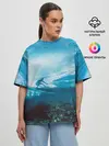 Женская футболка оверсайз / Под водой