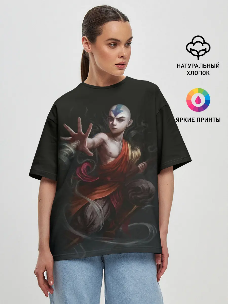 Женская футболка оверсайз / Аанг Аватар