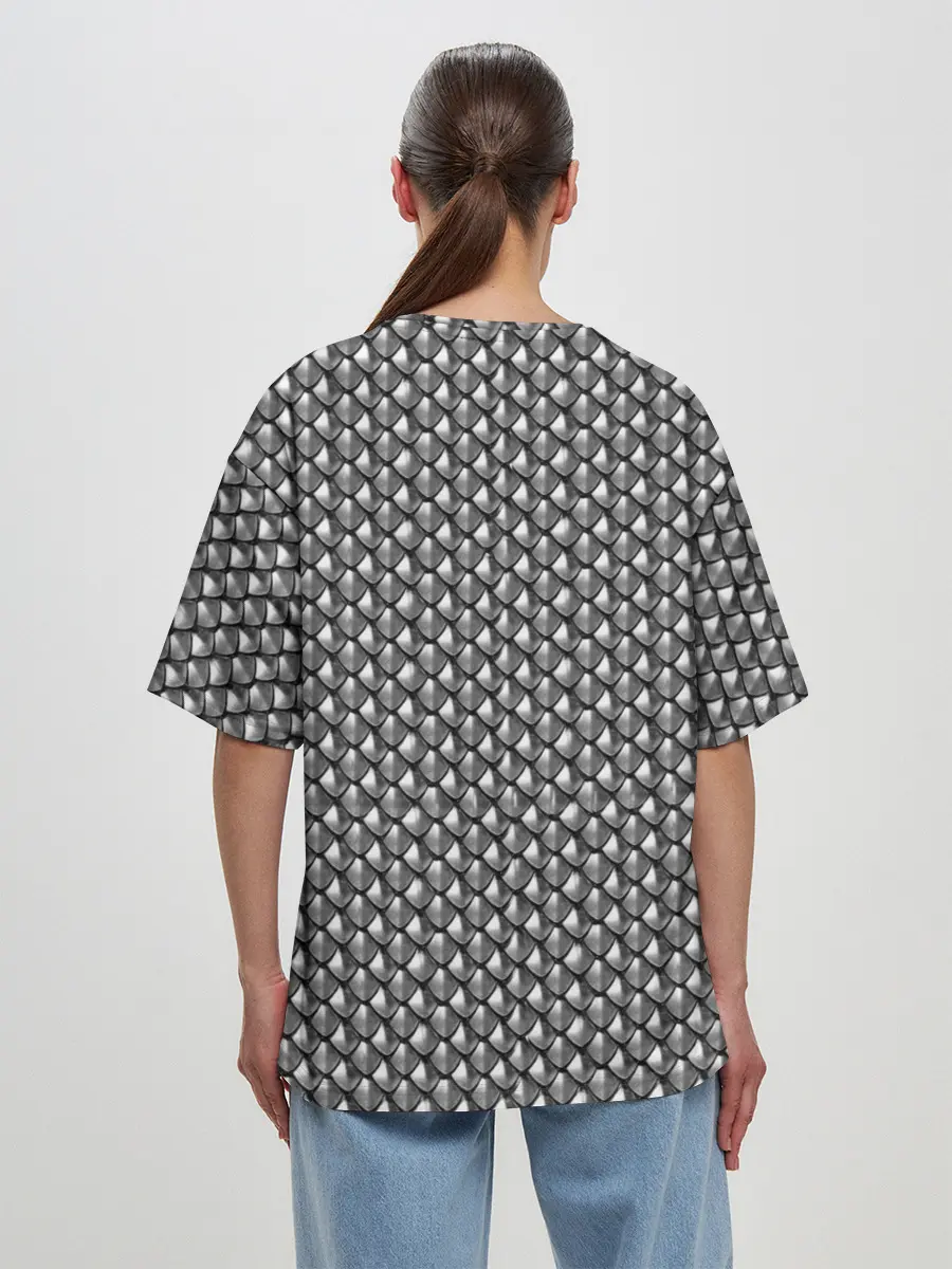 Женская футболка оверсайз / Metal Scales