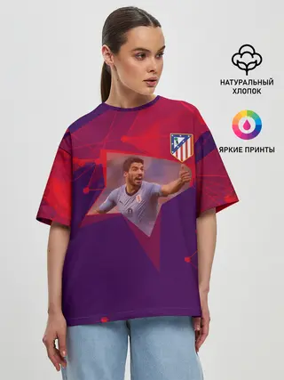 Женская футболка оверсайз / Луис Суарес