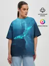 Женская футболка оверсайз / ЗВЕЗДНЫЙ КИТ | STAR WHALE