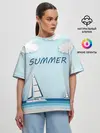 Женская футболка оверсайз / ПАРУСНИКИ | SUMMER