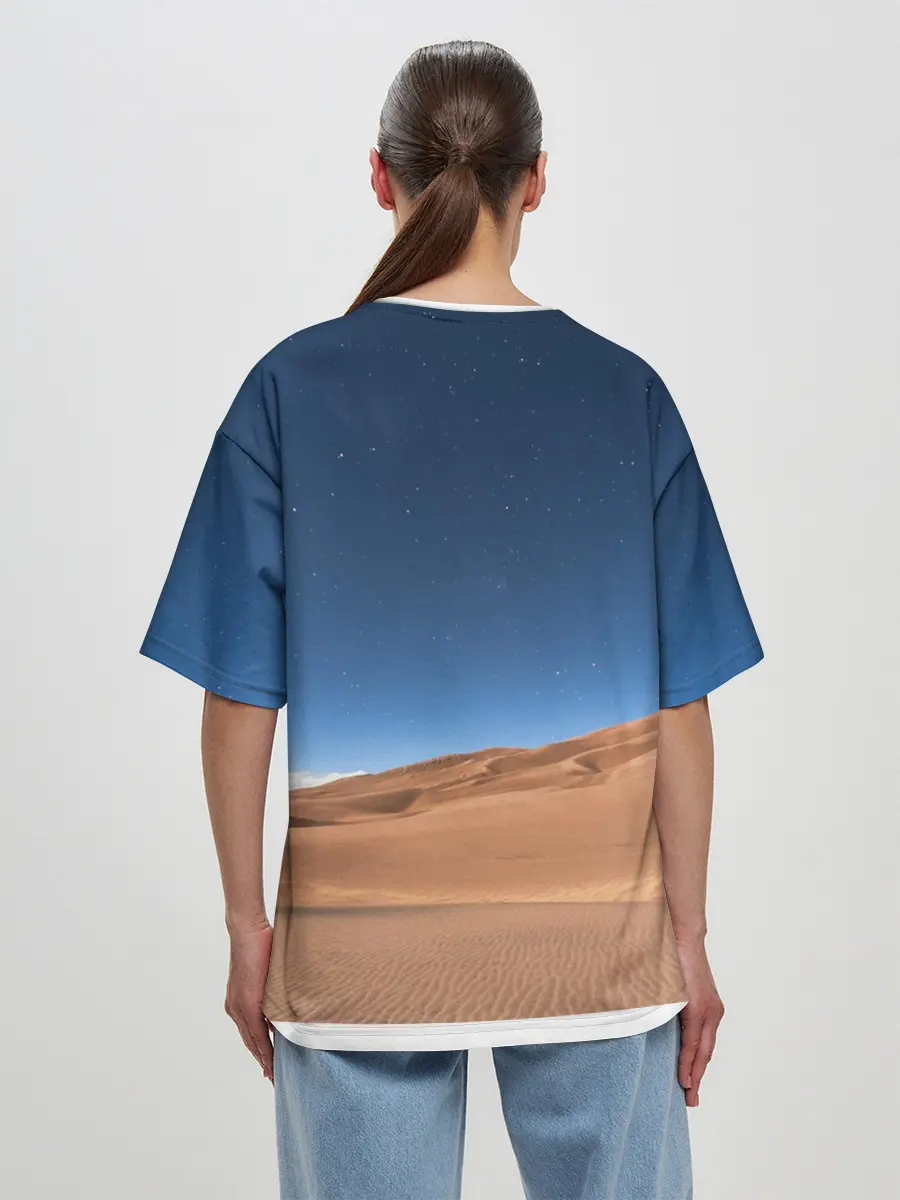 Женская футболка оверсайз / Пустыня