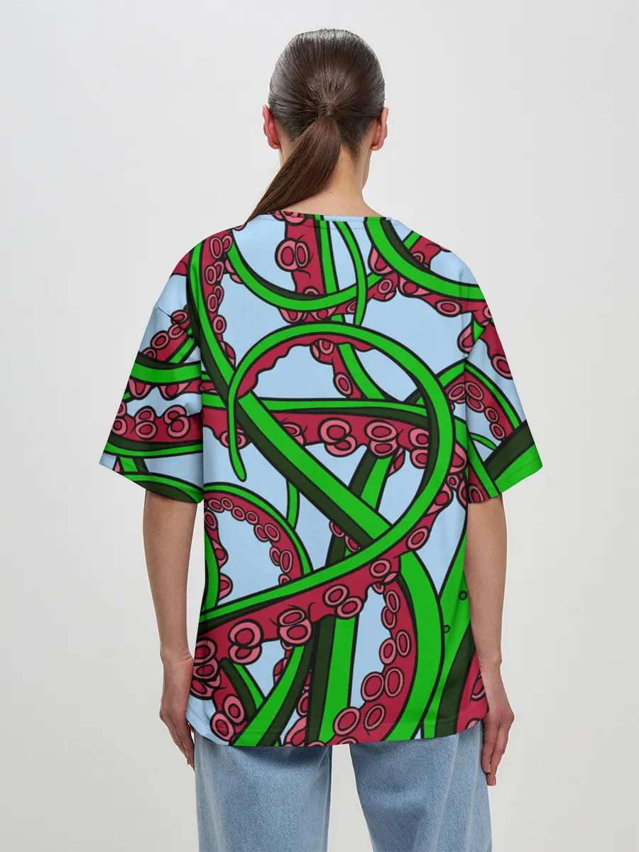 Женская футболка оверсайз / Кракен / Kraken