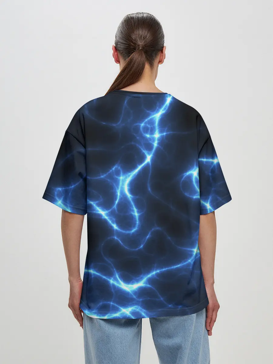 Женская футболка оверсайз / Energy Waves