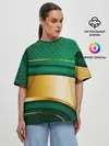 Женская футболка оверсайз / GREEN GOLD 3D