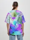 Женская футболка оверсайз / Акварельная краска