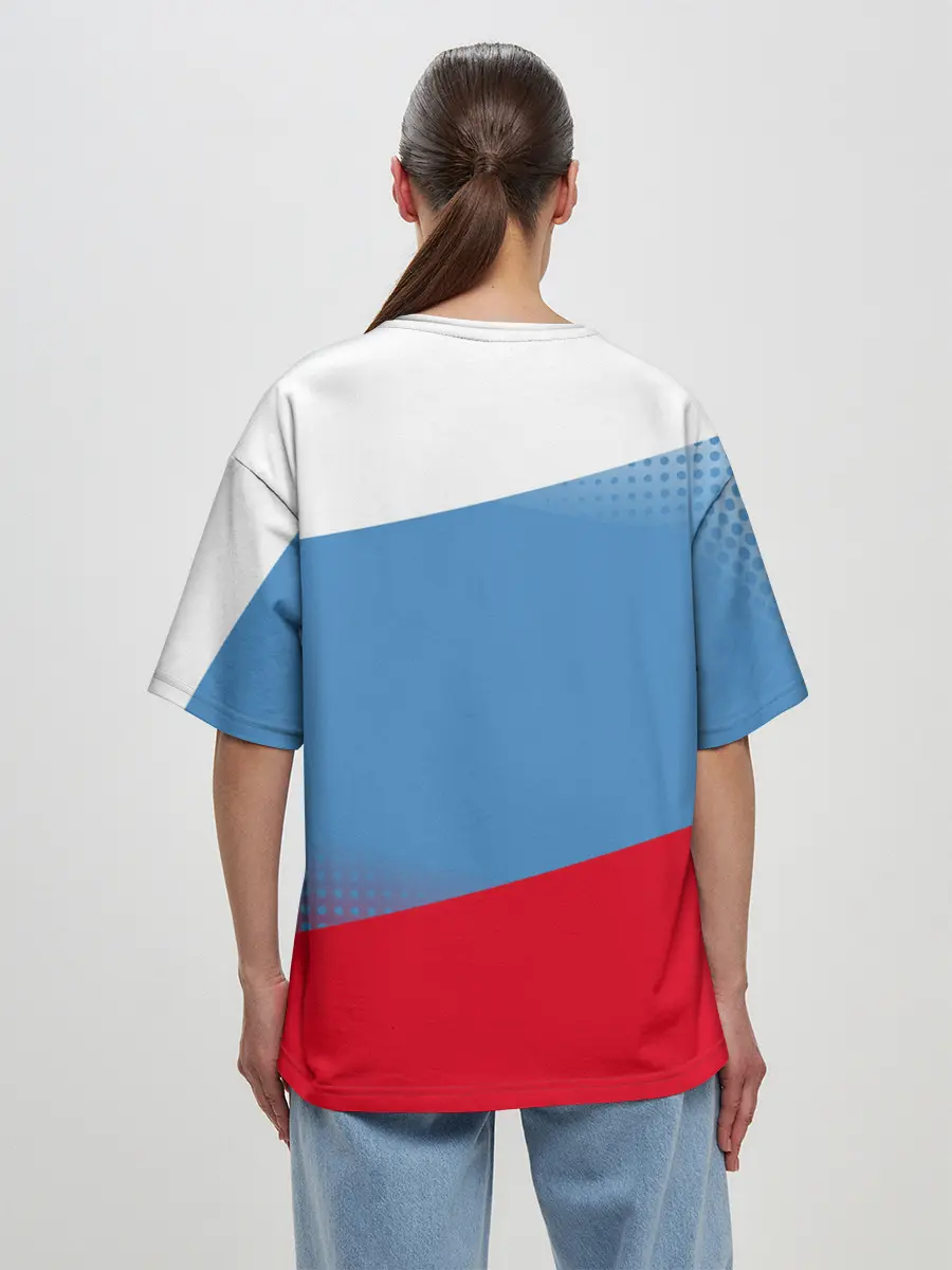 Женская футболка оверсайз / Русский хоккей