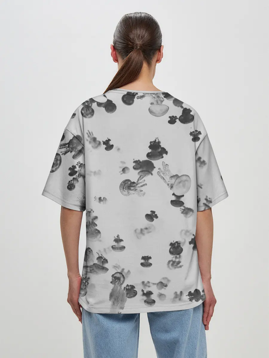 Женская футболка оверсайз / Медузы