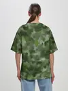 Женская футболка оверсайз / Canvas Green Camo