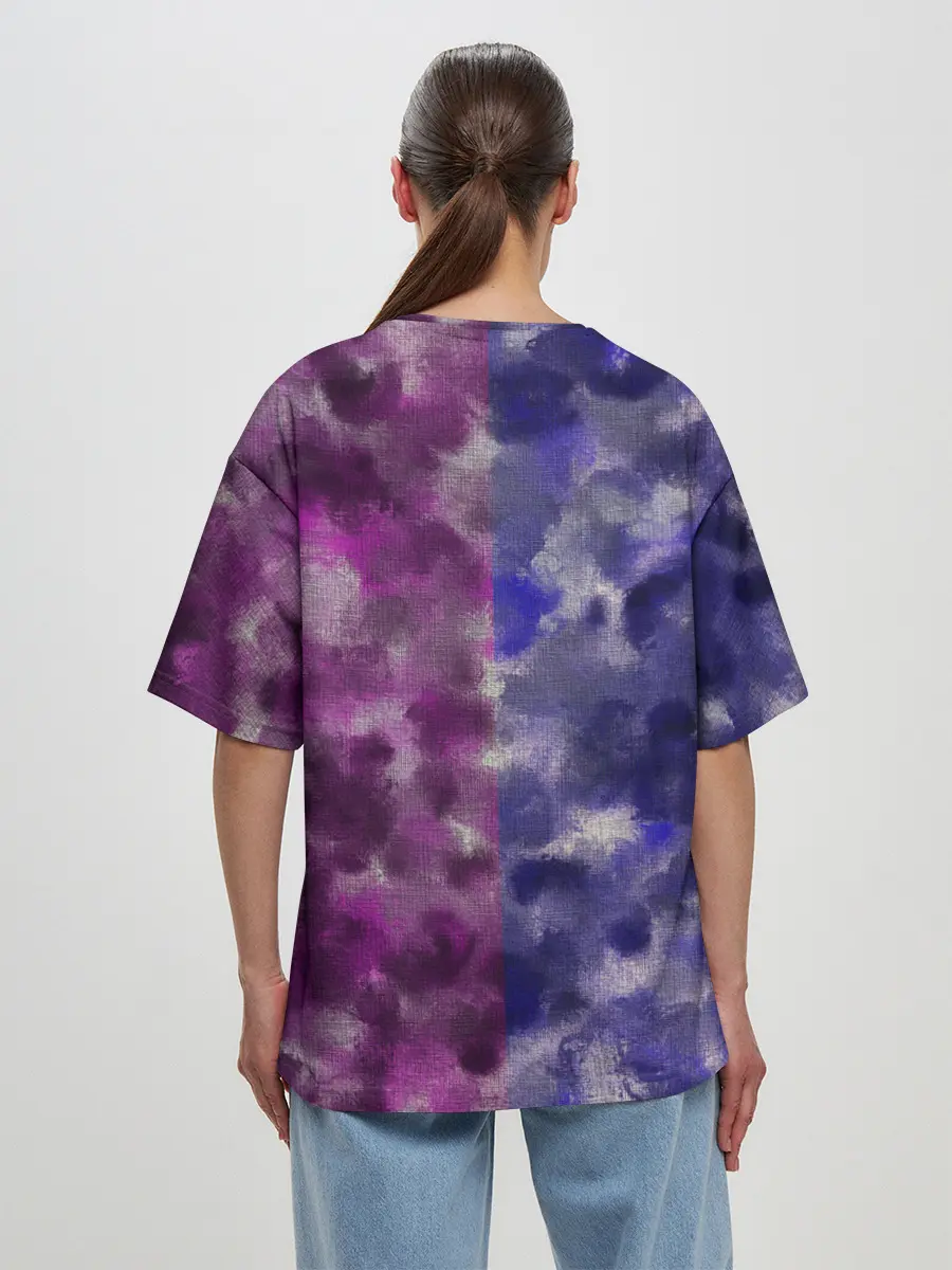 Женская футболка оверсайз / Sides Camouflage