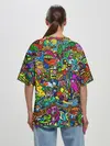 Женская футболка оверсайз / Веселые узоры