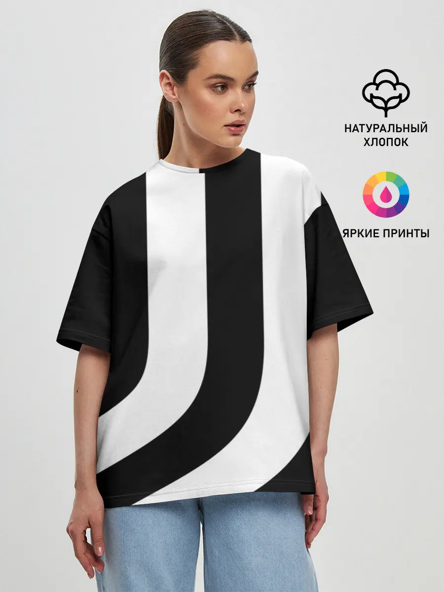 Женская футболка оверсайз / Juventus | J