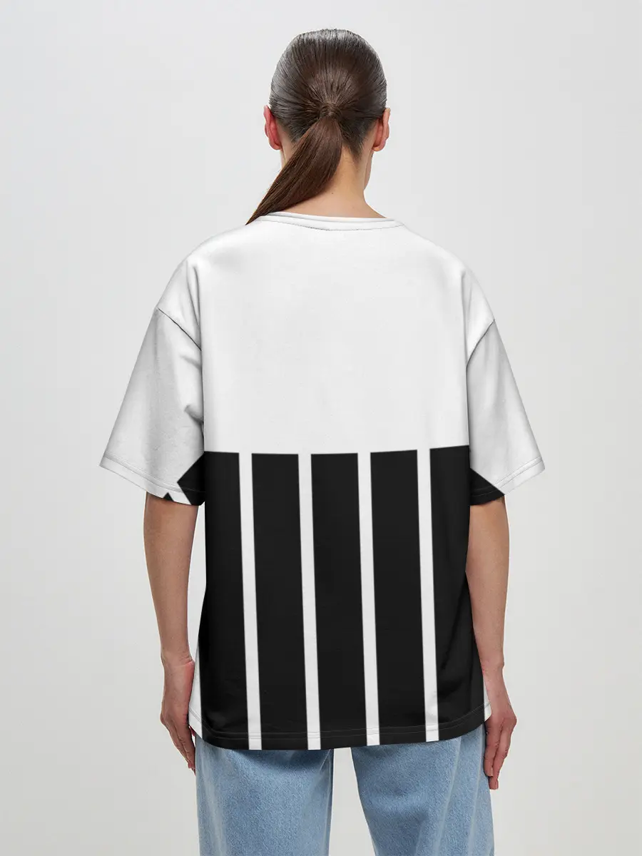 Женская футболка оверсайз / Juventus | Tee Black and White