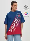 Женская футболка оверсайз / ФК ПСЖ / PARIS SAINT GERMAIN